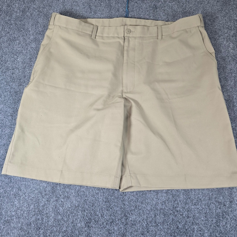 PGA TOUR Golf Shorts Khaki Flat‎ Front Moisture Wicking Mens Size 42